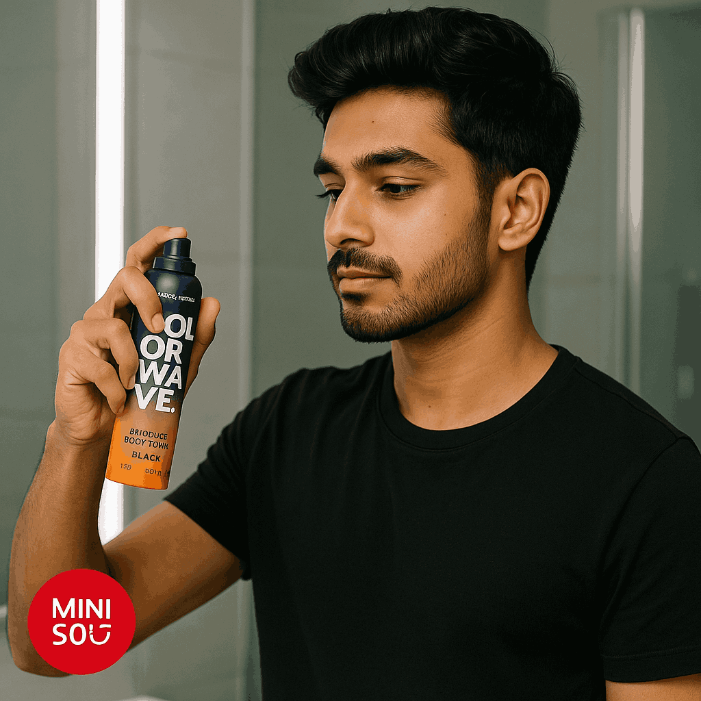 Miniso Color Wave Deodarant Body Spray (Black)