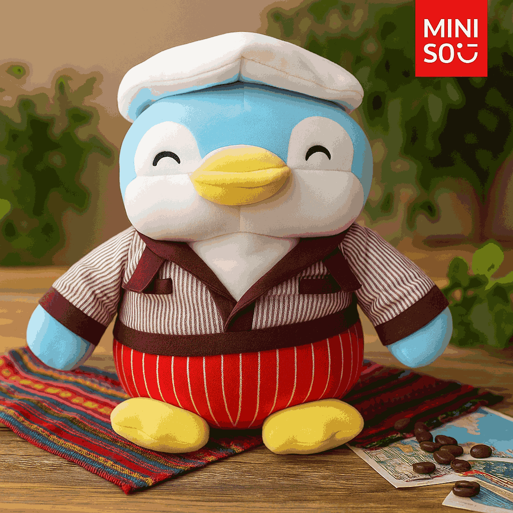 Miniso City Pen Explores the World Series Penguin Plush Toy 31CM (Guatemala)