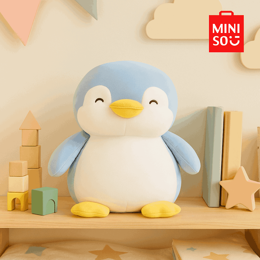 MINISO Plushies Soft Toy Penguin Plush Toy, Soft Toys for Girls & Boy 28cm (Blue)
