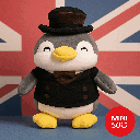 Miniso City Pen Explores the World Series Penguin Plush Toy 33CM (England)
