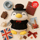 Miniso City Pen Explores the World Series Penguin Plush Toy 33CM (England)