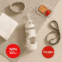 Hourglass Design High Borosilicate Glass Water Bottle (500mL)(White)