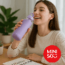 Glass Bottle with Silicone Cover 300mL(Purple)