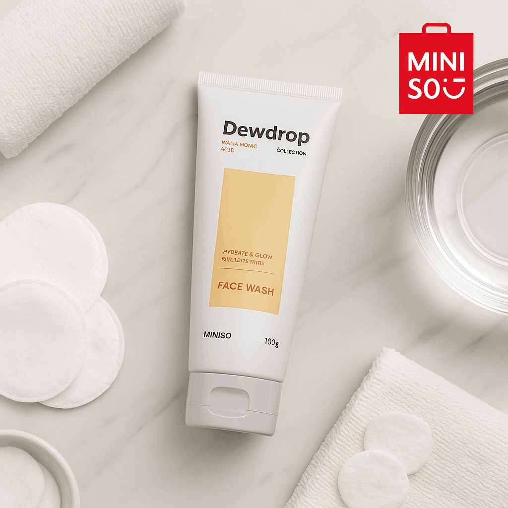 Miniso Dewdrop collection hyaluronic acid Face Wash 100G