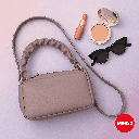 Pleated Crossbody Bag Pale Purple