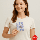 Flower Series Tri-Foil Women's Wallet (Light Purple) Miniso