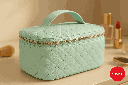 Quilted Cosmetic Bag (Light Green) 