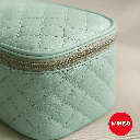 Quilted Cosmetic Bag (Light Green) 