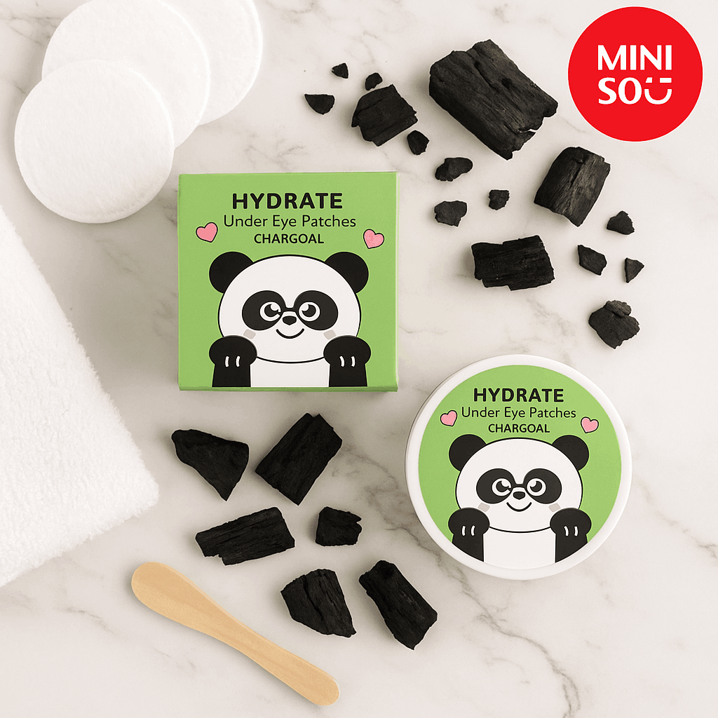 Miniso Hydrate Under Eye Patches 30 Pairs(Charcoal)