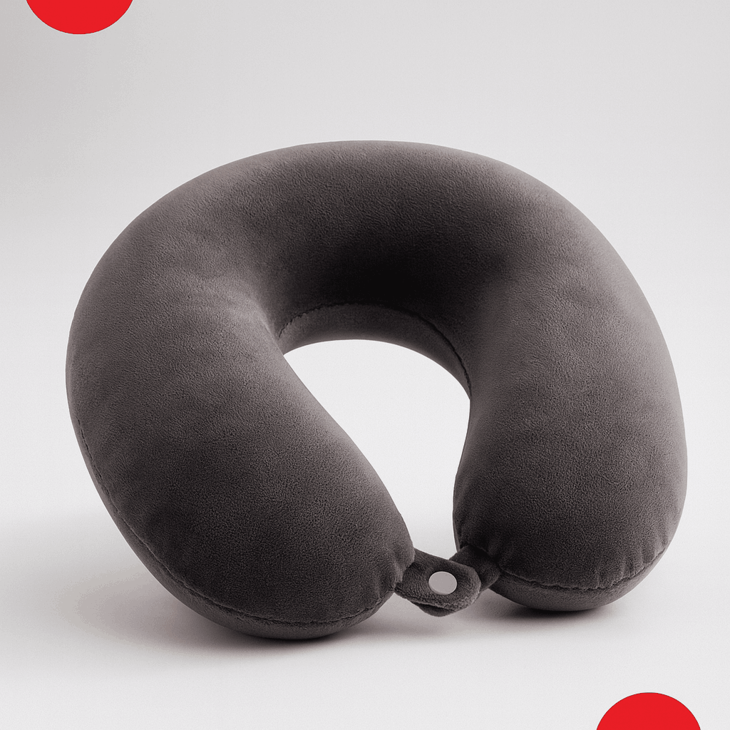 Solid Color Memory Foam U Shaped Pillow (Gray)