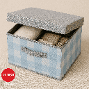 Blue Checkered Series Storege Box With Lid Miniso