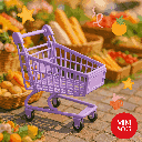 Storage Shopping Cart Chariot Provisions (Purple)