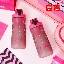 Barbie Collection Plastic Bottal With One Touch Flip Top Lip (Black)