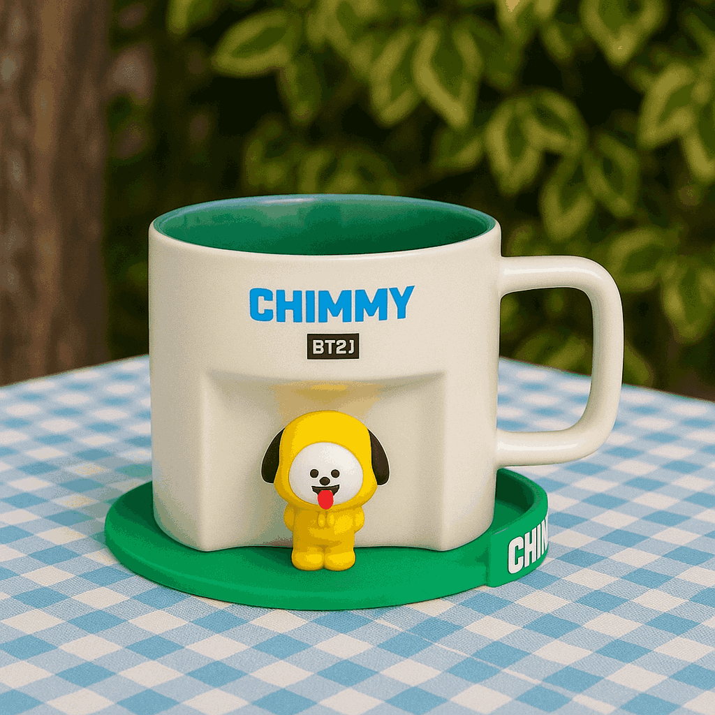 BT21 Collection Cartoon Ceramic Cup With Coaster (450ML)