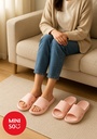 Women,s Fashion Slippers (Pink)(Size39) Miniso