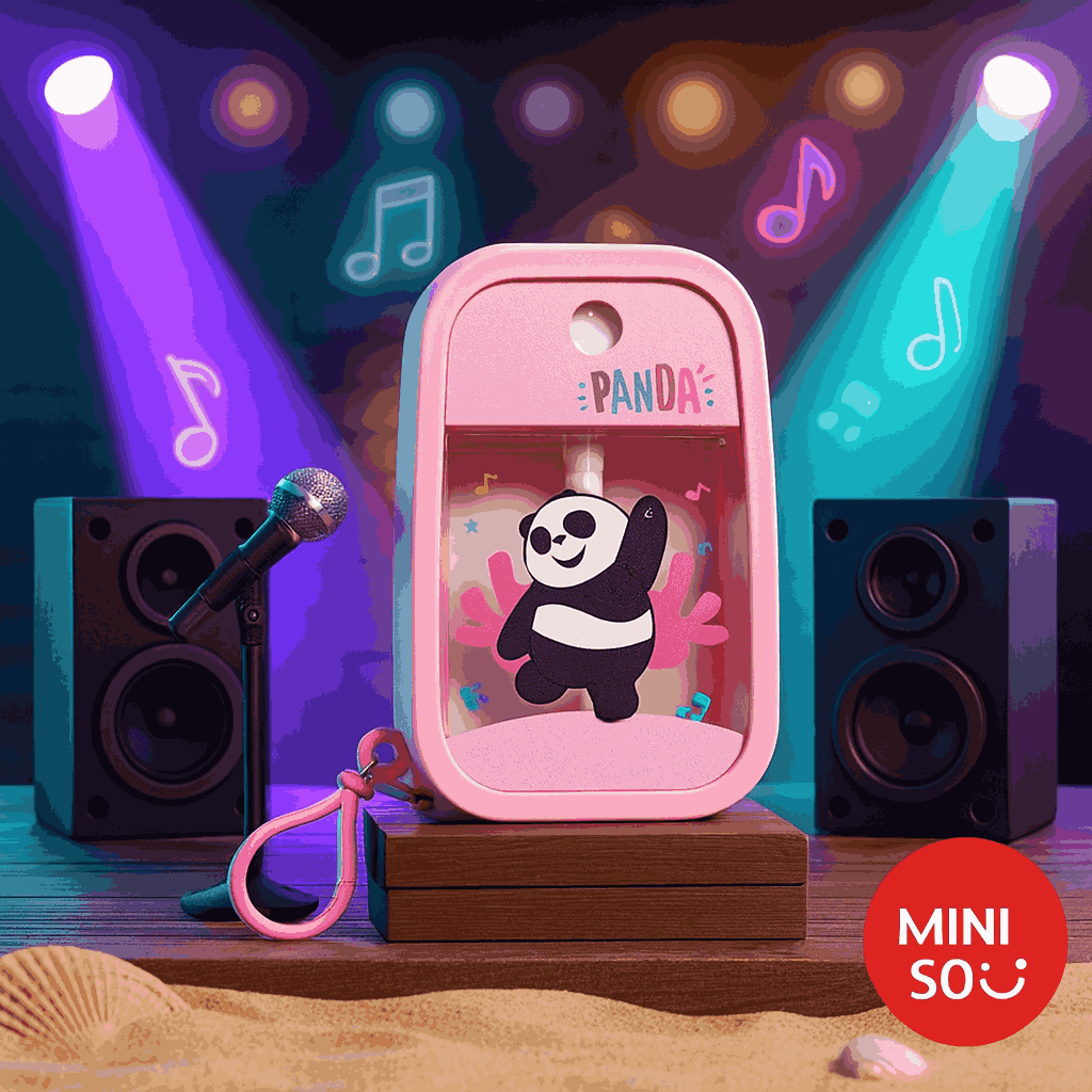 We Bare Bears Seaside Music Festival Spray Bottle (Panda)