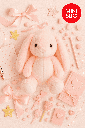 Bunny Plush Toy 25cm (Pink)
