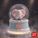 We Bare Bears Series 4.0 Cloud Crystal Ball Figure Model (Grizz)