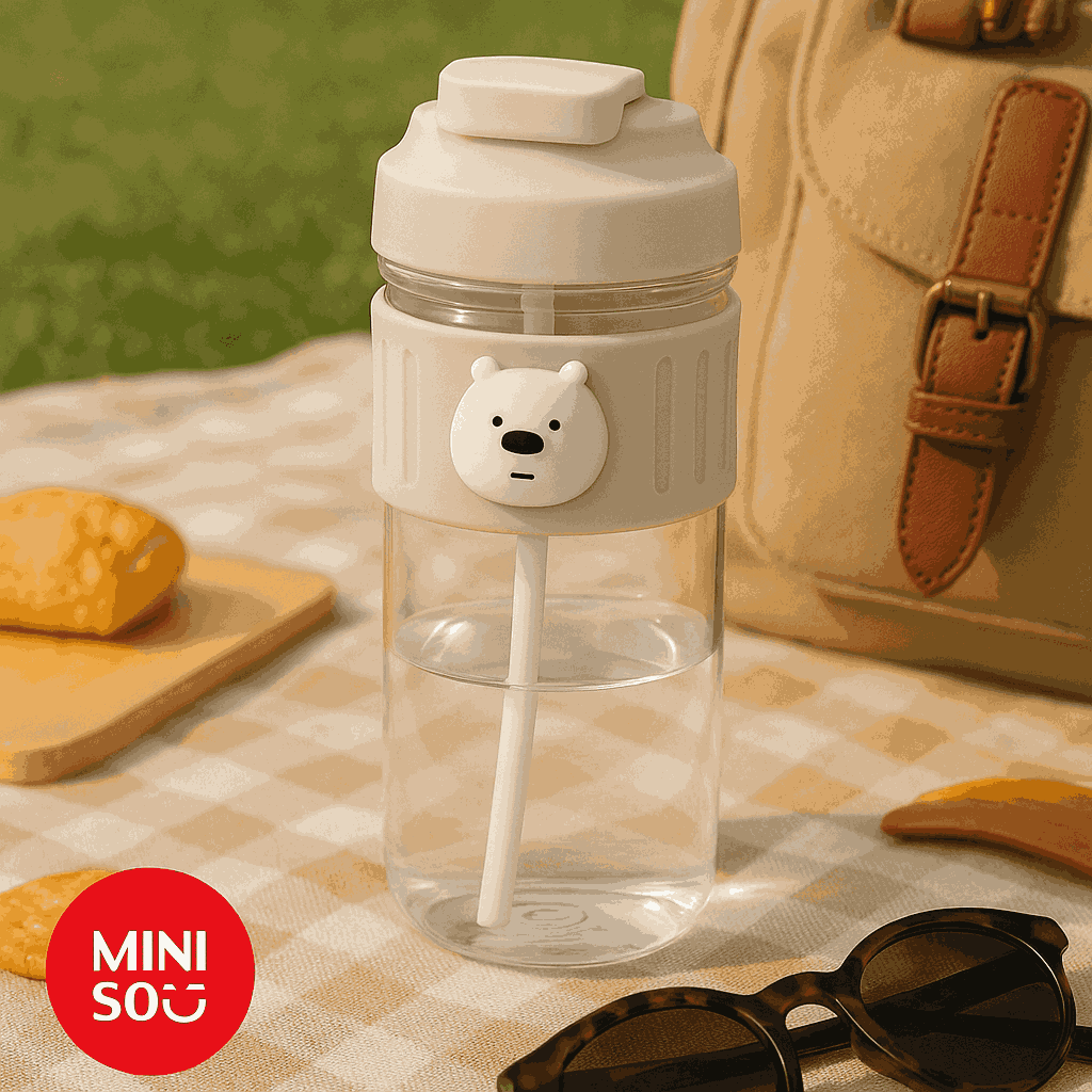 We Bare Bears Collection Plastic Cool Water Bottle (500ML)(lce Bear)