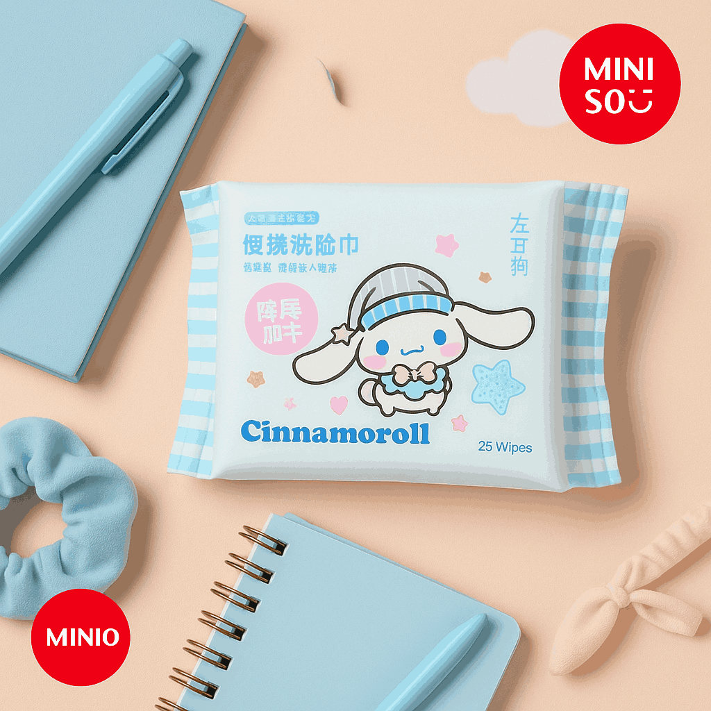 Clnnamoroll Pearl Grain Texture Dry Wipes (25 Wipes)