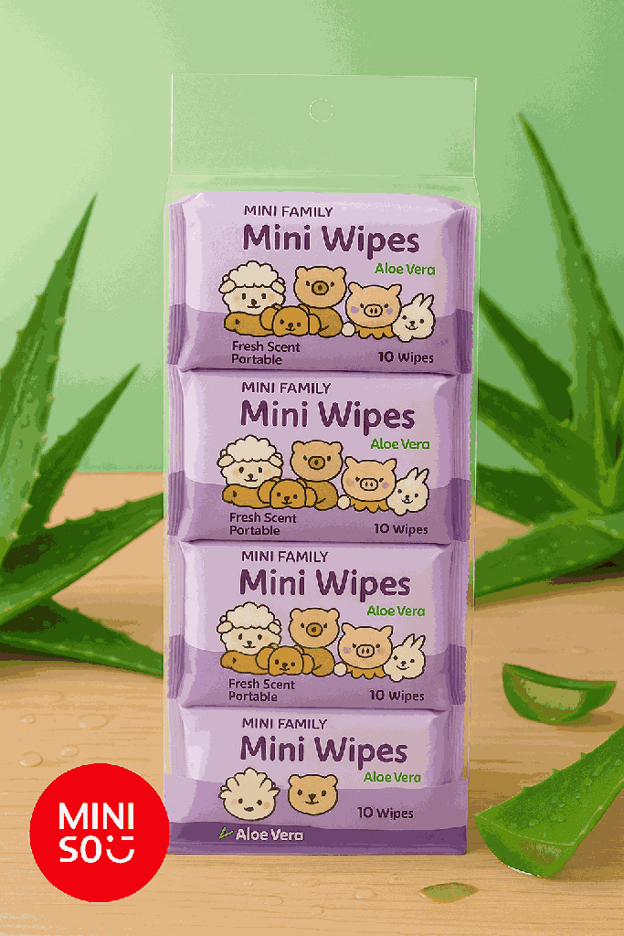 Mini Family Mini Wipes*8 Packs (Aloe Vera)