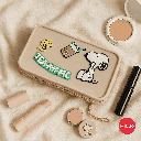 Snoopy Collection Silicone Cosmetic Bag (Beige) Miniso