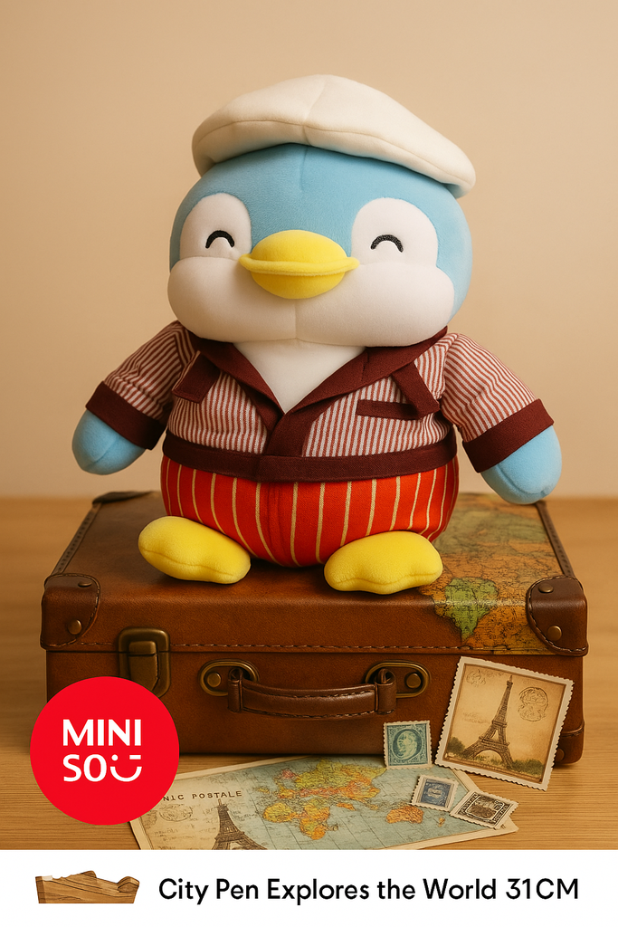 Miniso City Pen Explores the World Series Penguin Plush Toy 31 CM (Guatemala)