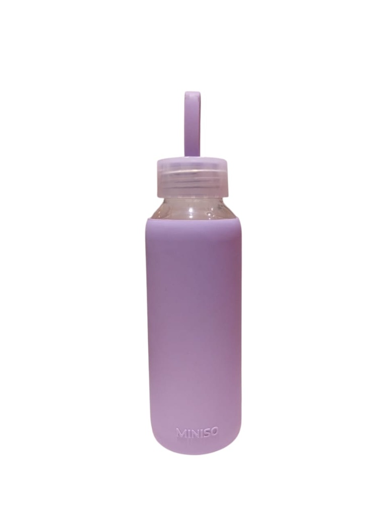 Glass Bottle with Silicone Cover 300mL(Purple)