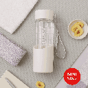 Happy High Borosilicate Glass Bottle with Silicone Cover 370mL(Pure White)