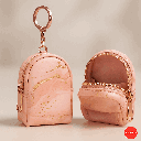 Mini Backpack Style Coin Purse(Marble Pattern)Pink