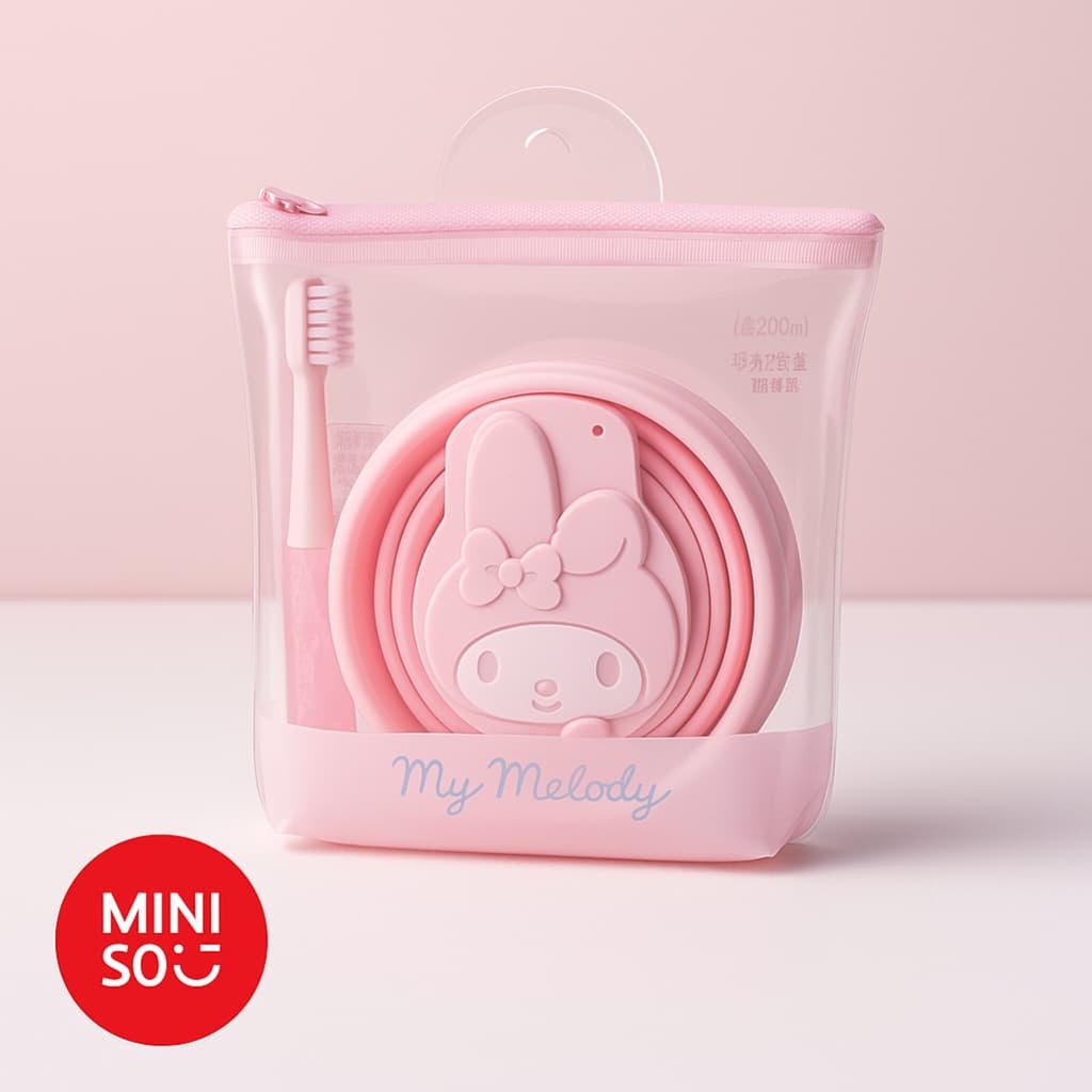 My Melody Foldable Toothbrush & Bathroom Cup