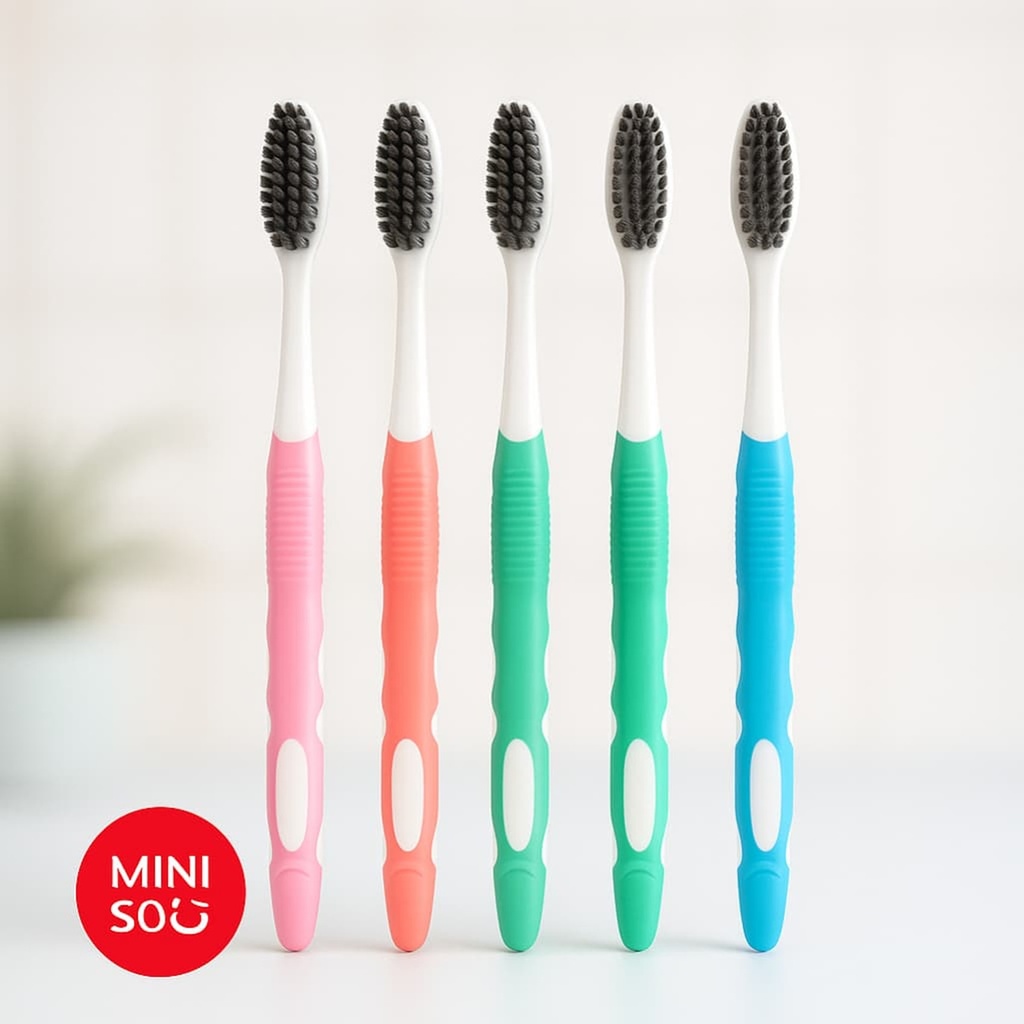 Gum Care Binchotan Toothbrushes (5 pieces)