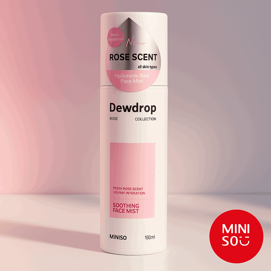 Miniso Dewdrop Collection Hyaluronic Acid Face Mist 150 ML(Rose)
