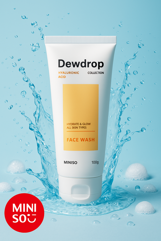 Miniso Dewdrop collection hyaluronic acid Face Wash 100G