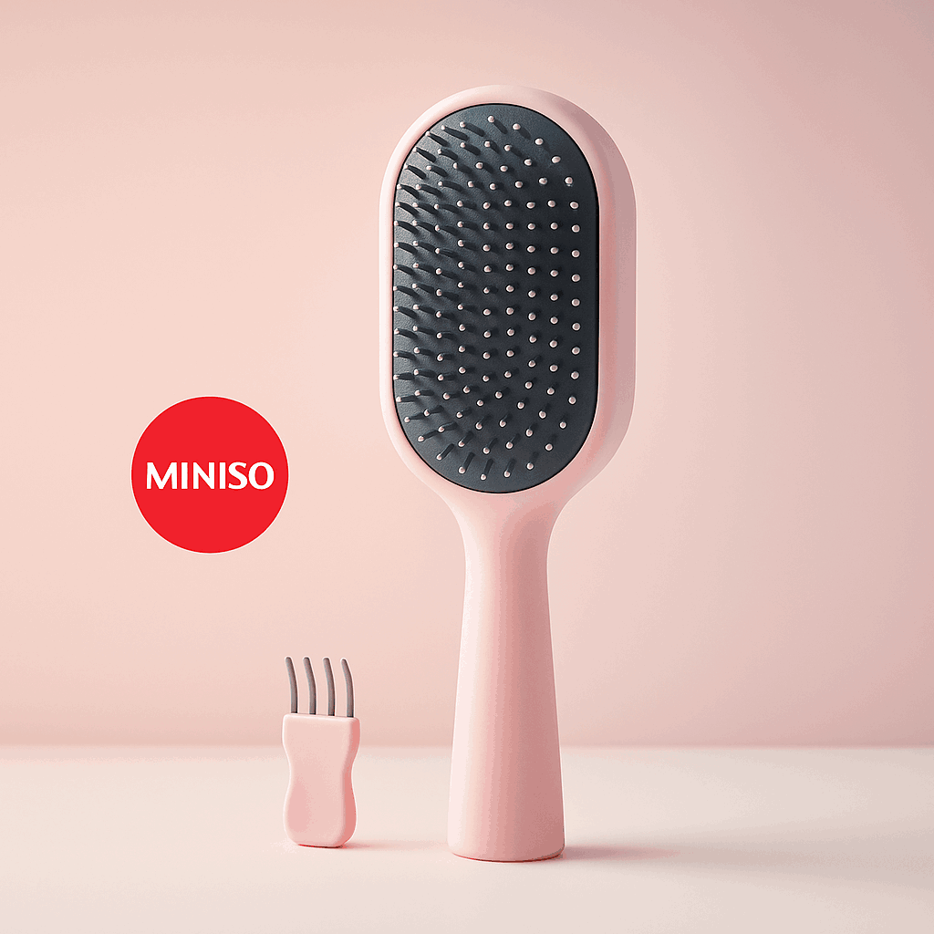 Mini Detangling Brush With Cleaning Tool