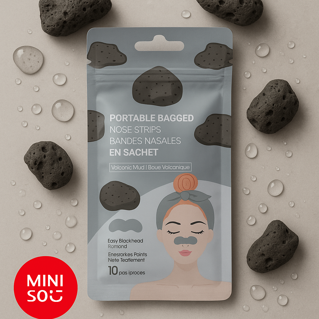Portable Bagged Nose Strips(Volcanic Mud)