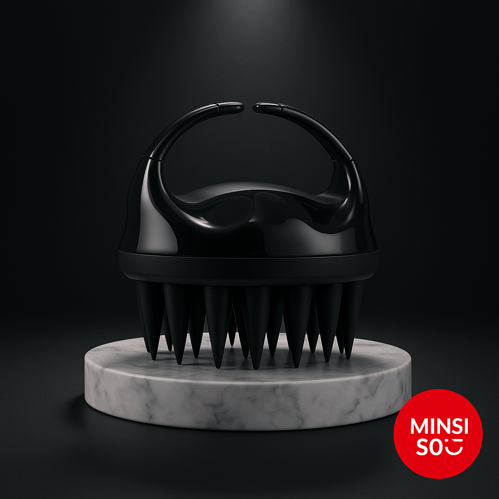 Shampoo Brush With Extra Long Bristles (Black)