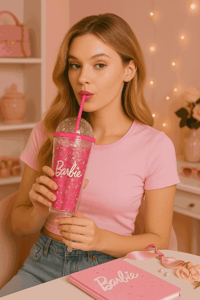 Barbie Collection Double Wall Straw 600ML