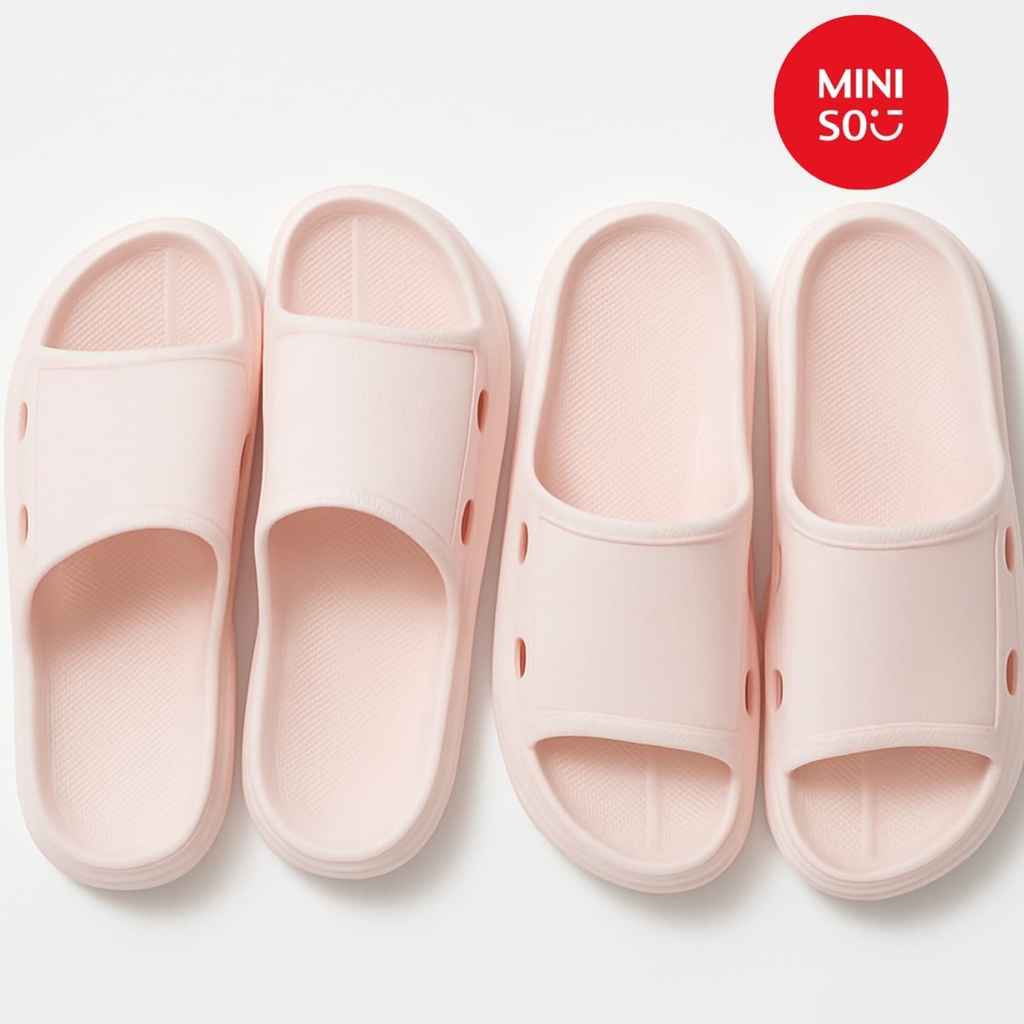 Women's Fashion Slippers (Pink)(Size 38) Miniso