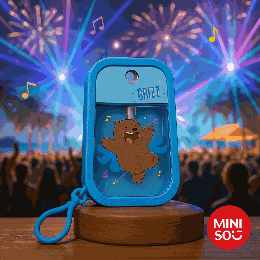 We Bare Bears Seaside Music Festival Spray Bottle (Grizz)