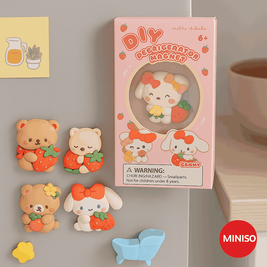 Mikko Strawberry Collection Diy Refrigerator Magnet (4 Assorted Models)