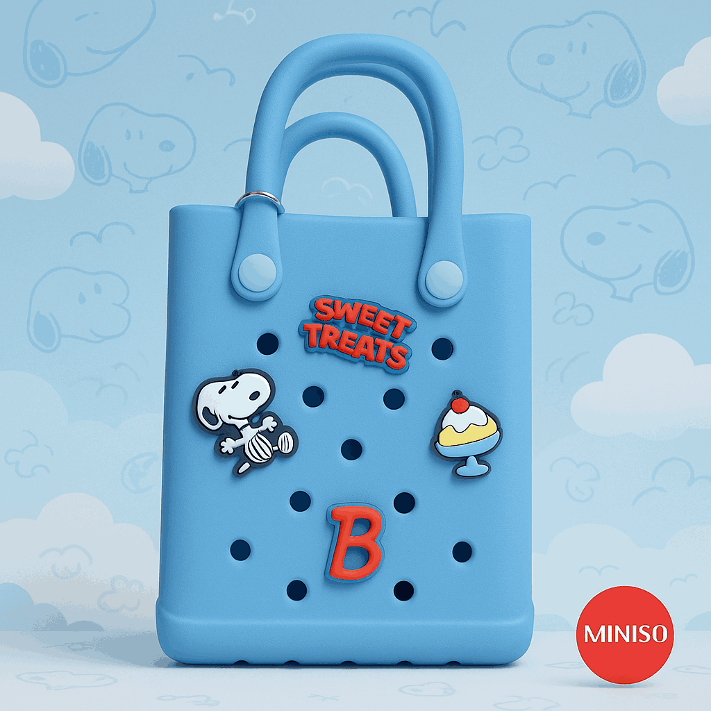Snoopy Collection Holes Small Handheld Bag (Blue) Miniso