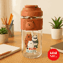 We Bare Bears Collection 4.0 Plastic Water Bottle With Straw And Spout Cap 650ML