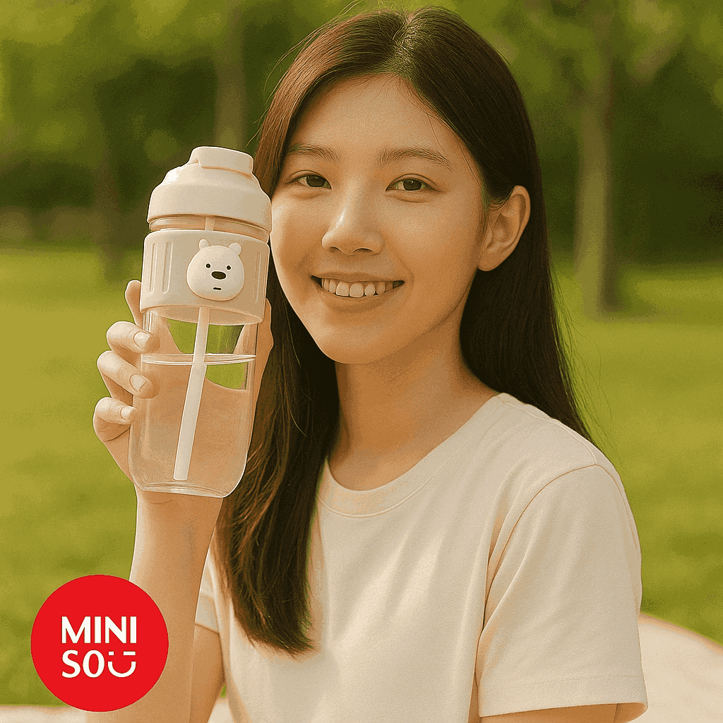 We Bare Bears Collection Plastic Cool Water Bottle (500ML)(lce Bear)