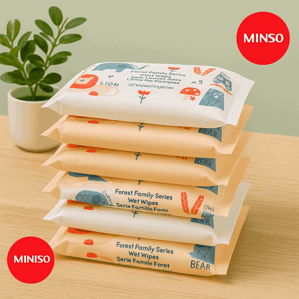 Forest Family Series Wet Wipes (20 Wipes*5 Packs)