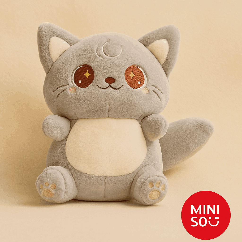 Miniso Desert Cat Series Plush Toy 33 CM (Grey)
