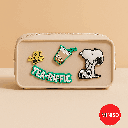 Snoopy Collection Silicone Cosmetic Bag (Beige) Miniso