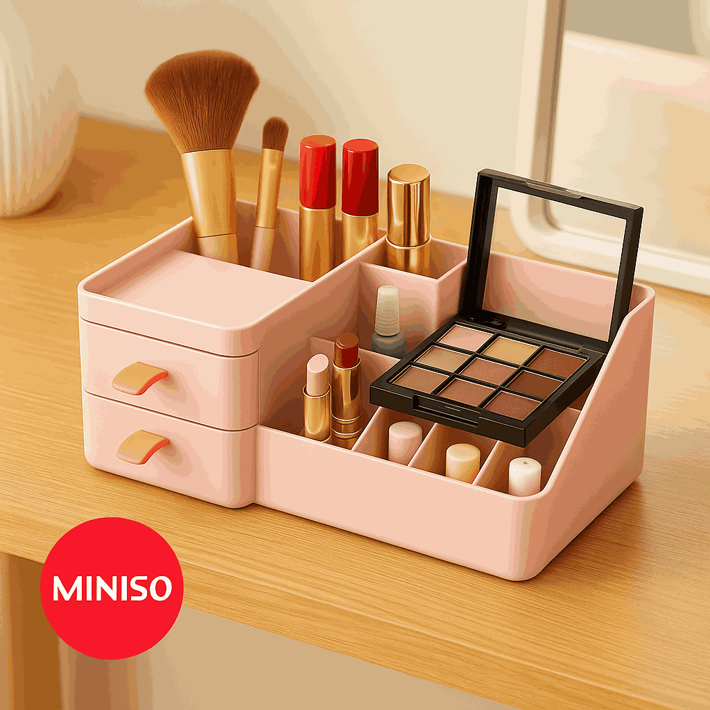 Macaron Series Multifunctional Makeup Organizer (Pink)