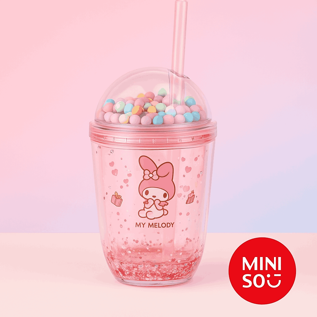 Sanrio Characters Portable Water Bottle (435ML) (Pink)