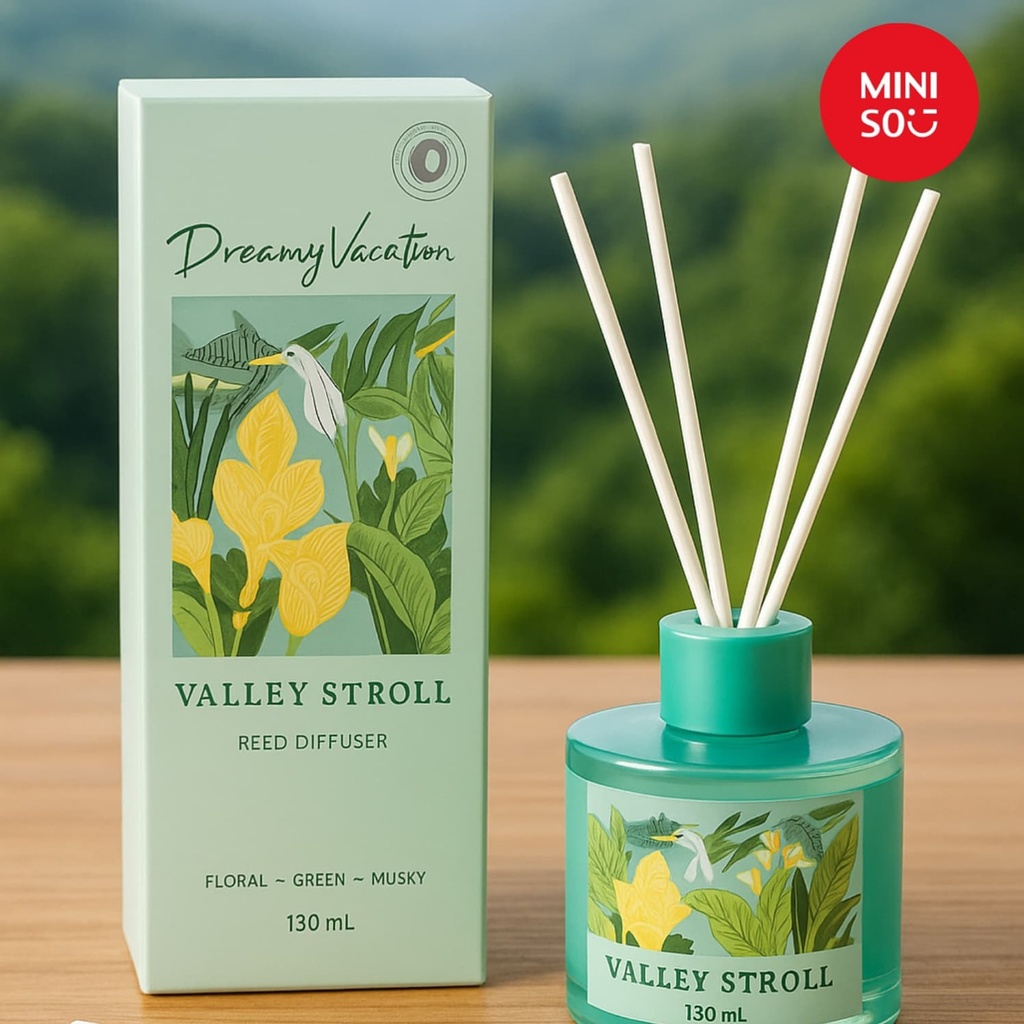 Miniso Dreamy Vacation Reed Diffuser 130ML(Valley Stroll)